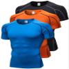 3 Pack Men's Compression Shirts Short Sleeve Workout T-Shirt Cool Dry Undershirts Baselayer Sport Cool Shirt Running Tops view 1