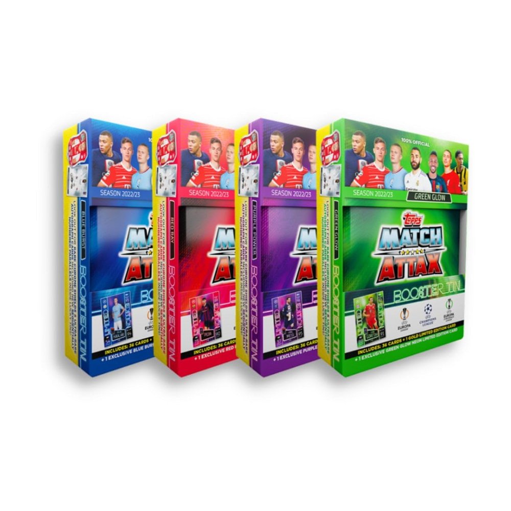 Topps Match Attax 2022/23 - UEFA Champions League, Football Cards - Tin Mini Collection, Red Ray