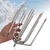 Dutiplus Large Fishing Harpoon 1~11 Prong Barded Stainless Steel Hunting Fish Gig Gaff Fork Hook with 8mm Screw for Catching Big Fish Mole Big Bullfrog (Silver 11PB) view 1