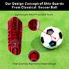 Uantc Soccer Shin Guards - Shin Guards Soccer Youths 2 Pairs - Kids Soccer Shin Guards Cushion Protection Reduce Shocks and Injuries - Shin Guards for Soccer Kids/Adults/Girls/Boys RedPurple S view 3