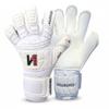 ONEKEEPER Solid White | Without Finger Protection | 3.5mm German Contact Latex | Professional Goalie Gloves for Youth & Adults (White, Size 8) view 1