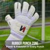 ONEKEEPER Solid White | Without Finger Protection | 3.5mm German Contact Latex | Professional Goalie Gloves for Youth & Adults (White, Size 8) view 4