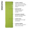 Exped Ultra 3R - Lightweight Backpacking Mat - Packable and Comfortable, 20 Degree 3-Season Sleeping Pad - Lichen - Medium view 3