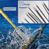 Dutiplus Large Fishing Harpoon 1~11 Prong Barded Stainless Steel Hunting Fish Gig Gaff Fork Hook with 8mm Screw for Catching Big Fish Mole Big Bullfrog (Sliver 11PY) view 2