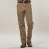 Men Relaxed Fit Casual Cotton Pant Chino Flat Front Classic Straight Pants Lightweight Business Comfort Trousers (Khaki,33) view 4