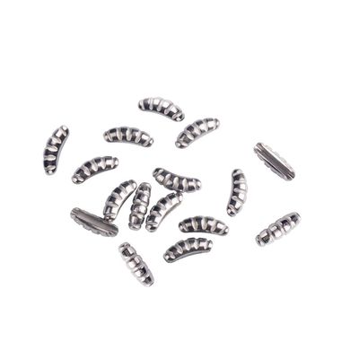 MUUNN 20Pcs Ribbed Tungsten Scud Bodies for Fly Tying, 5 Colors/4 Sizes Tungsten Shrimp Body Fast Sinking Fly Tying Materials (S,Plain)