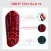 Uantc Soccer Shin Guards - Shin Guards Soccer Youths 2 Pairs - Kids Soccer Shin Guards Cushion Protection Reduce Shocks and Injuries - Shin Guards for Soccer Kids/Adults/Girls/Boys RedPurple L view 2