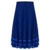 Loloda Girls Kids Chiffon A-Line Flared Maxi Skirts Elastic High Waist Pleated Skater Long Skirts Summer Wear Blue 8 Years view 1