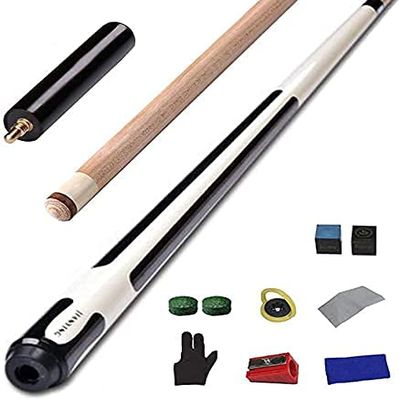 Cue Sticks Handmade 1/2 Pool Cue Billiard Stick with Extension Accessories Maple Manufacturing/57.9In/12.75Mm Tip Pool Table Accessories 0722(Color:B;Size:12.75mm Tip)