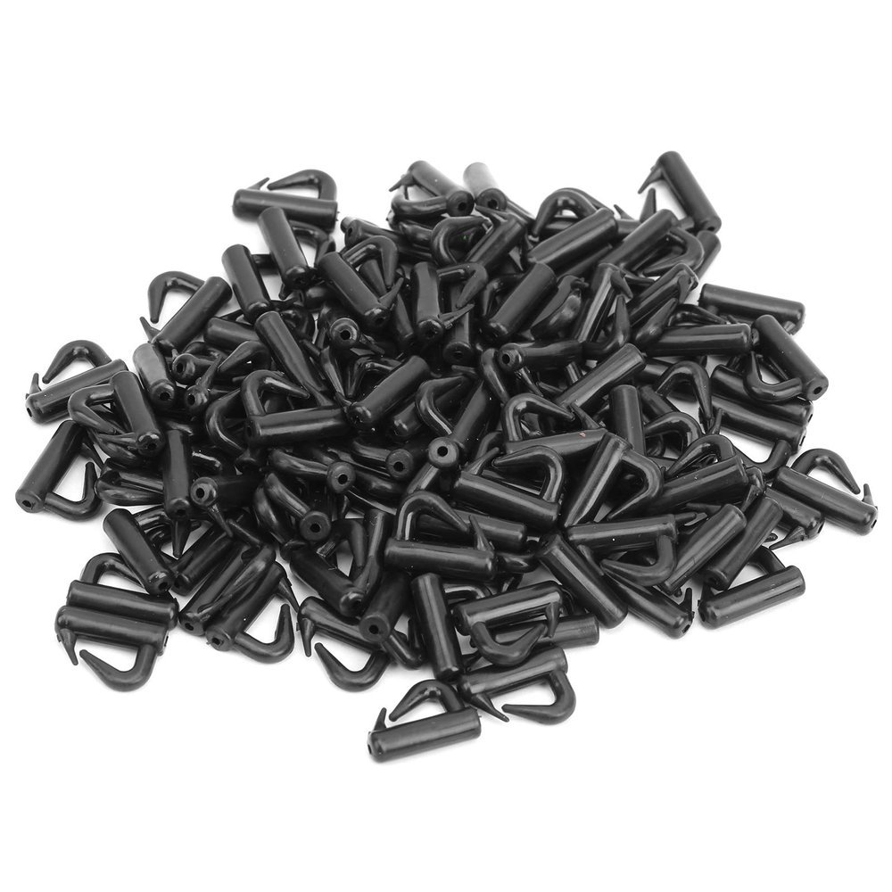 TeamSky 120PCs Quick Change Spinner Clevis Plastic Blade Clevis Blade Swivels for Worm Harnesses Clevis Spinner Snaps Locking