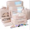 Veken 8 Set Packing Cubes, Cruise Ship Travel Essentials Accessories for Beach Vacation, Personalized Gifts for Women Mom Her, Suitcase Organizer Bags for Luggage with Hanging Toiletry Bag view 1