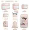 Veken 8 Set Packing Cubes, Cruise Ship Travel Essentials Accessories for Beach Vacation, Personalized Gifts for Women Mom Her, Suitcase Organizer Bags for Luggage with Hanging Toiletry Bag view 2