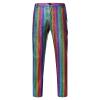 Men's Night Club Metallic Shiny Pants Straight Leg Disco Sequin Trousers Casual Retro Party Nightclub Pant (Color,Small) view 1