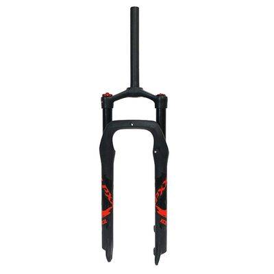 LYYCX 26 Inch Fat Tire Suspension Fork, 1-1/8" Lightweight Alloy Air Forks, for Beach Snow Electric Mountain Bike 4.0" Tire