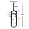 LYYCX 26 Inch Fat Tire Suspension Fork, 1-1/8" Lightweight Alloy Air Forks, for Beach Snow Electric Mountain Bike 4.0" Tire view 2