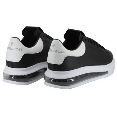 Bonateks Men's Sneaker Trainer, Black, 8.5 Narrow