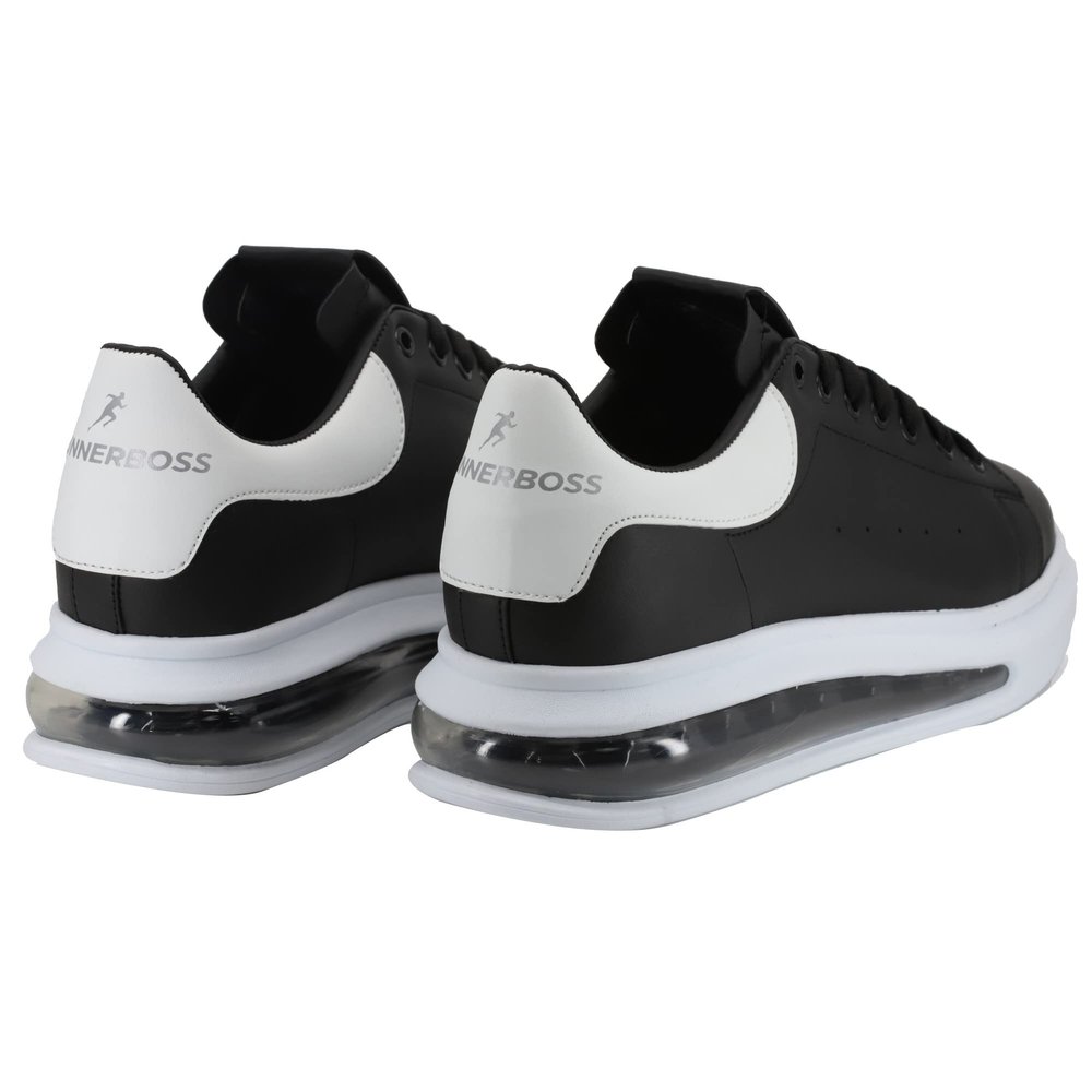 Bonateks Men's Sneaker Trainer, Black, 8.5 Narrow
