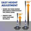 Jugs TPro Style Batting Tee and Throw Down Home Plate. Will Not Tip Over, 24 - 46 Adjustment Range, Patented Grip-N-Go Handle, Always-Feel-The-Ball Flexible Top, 1-Year Guarantee., Blue (A0418) view 4