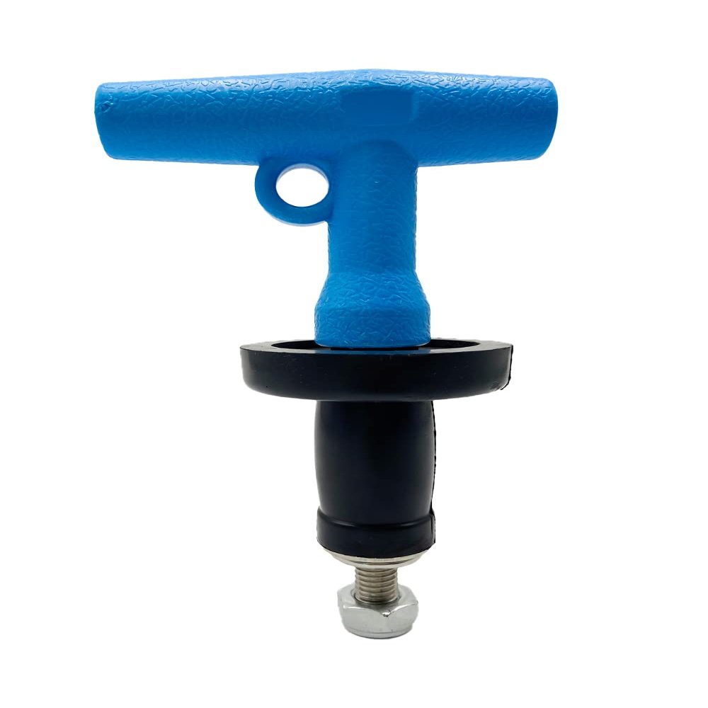 BOPOREAE Mechanical Test, Seal & Clean-Out Pipe Plug - 1 to 1-5/16 in Marine Boat Scupper Steel DWV Testing Anti-Return Winterizing Pool Plug with Galvanized Screw & Nut for Most Pipe Sink Poo