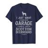 Funny Scottish Deerhound Dad Garage Men Hang T-Shirt view 1