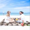 LEOKOTI Baseball Beach Blanket Waterproof Sandproof, White Ball Sport Lightweight Outdoor Picnic Blanket Portable Large Beach Mat for Travel/Camping/Hiking 118"x108" view 4
