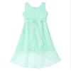 YONGHS Kids Chiffon Flower Girl Dress Halter Sleeveless Sequins Wedding Formal Pageant Dance High Low Gown Mint Green 16 Years view 4
