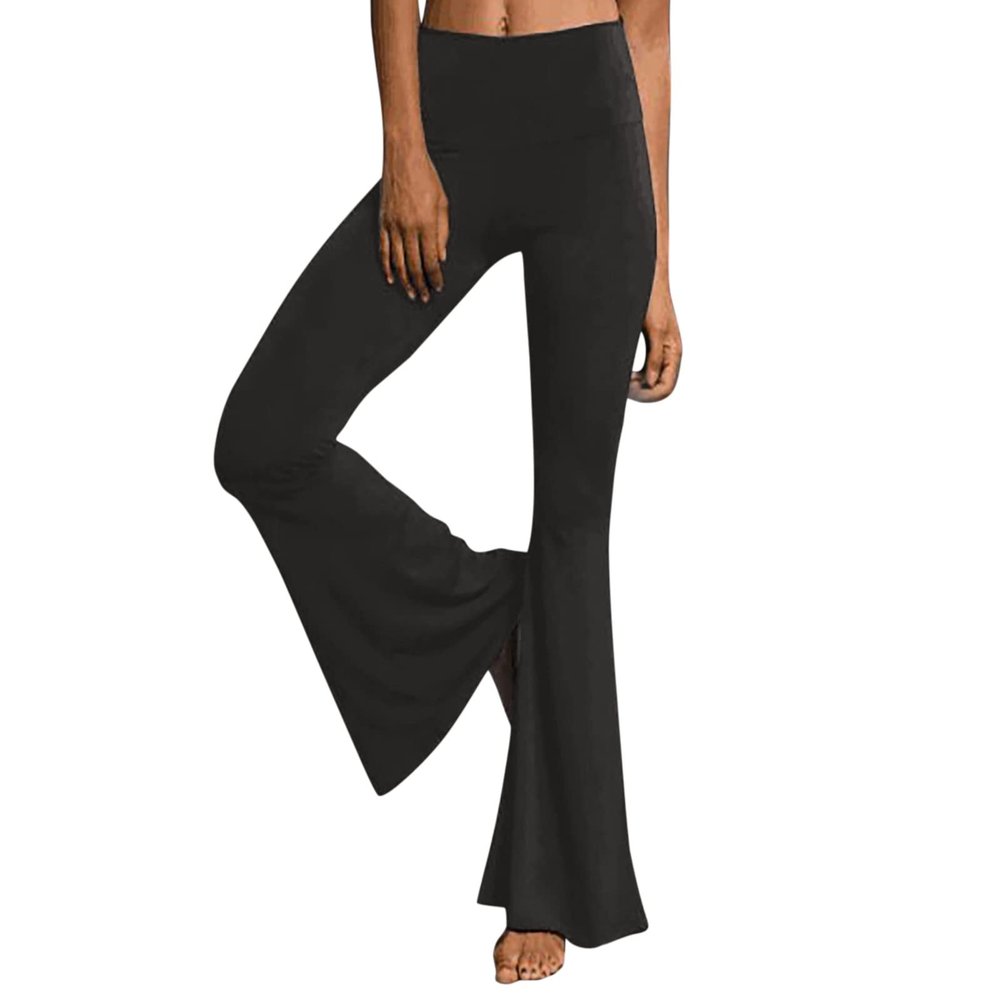 Bell Yoga Flare Palazzo Bottom Trousers High Pants Waist Leg Women's Wide Pants Yoga Pants Split 59 Yoga Pants Grey