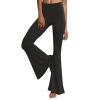 Bell Yoga Flare Palazzo Bottom Trousers High Pants Waist Leg Women's Wide Pants Yoga Pants Split 59 Yoga Pants Grey view 1