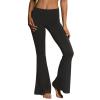 Bell Yoga Flare Palazzo Bottom Trousers High Pants Waist Leg Women's Wide Pants Yoga Pants Split 59 Yoga Pants Grey view 3