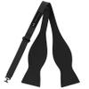 Adam Young Men's Black Self Tie Bow Tie Formal Satin Classy Bowtie for Tuxedo Faux Silk (Classic, Black) view 1