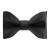 Adam Young Men's Black Self Tie Bow Tie Formal Satin Classy Bowtie for Tuxedo Faux Silk (Classic, Black) view 2