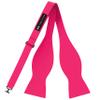 Adam Young Men's Rose Magenta Self Tie Bow Tie Formal Satin Classy Bowtie for Tuxedo Faux Silk (Classic, Hot Pink) view 1