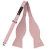 Adam Young Men's Rose Pastel Self Tie Bow Tie with Pocket Square Formal Satin Classy Bowtie for Tuxedo Faux Silk (Classic, Blush Pink) view 3