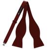 Adam Young Men's Maroon Red Self Tie Bow Tie Formal Satin Classy Bowtie for Tuxedo Faux Silk (Classic, Burgundy) view 1