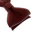 Adam Young Men's Maroon Red Self Tie Bow Tie Formal Satin Classy Bowtie for Tuxedo Faux Silk (Classic, Burgundy) view 3