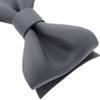 Adam Young Men's Gray Self Tie Bow Tie Formal Satin Classy Bowtie for Tuxedo Faux Silk (Classic, Grey Fog) view 3