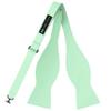 Adam Young Men's Green Mint Self Tie Bow Tie with Pocket Square Formal Satin Classy Bowtie for Tuxedo Faux Silk (Classic, Mint) view 3