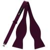 Adam Young Men's Maroon Self Tie Bow Tie with Pocket Square Formal Satin Classy Bowtie for Tuxedo Faux Silk (Classic, Wine Red) view 3