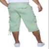X RAY Men's Belted Long Cargo Shorts for Men, Below Knee Length Mens Cargo Shorts, 3/4 Pants (Big and Tall Shorts for Men) Pastel Green 52 view 2