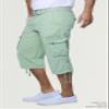 X RAY Men's Belted Long Cargo Shorts for Men, Below Knee Length Mens Cargo Shorts, 3/4 Pants (Big and Tall Shorts for Men) Pastel Green 52 view 3