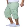 X RAY Men's Belted Long Cargo Shorts for Men, Below Knee Length Mens Cargo Shorts, 3/4 Pants (Big and Tall Shorts for Men) Pastel Green 52 view 4