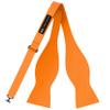 Adam Young Men's Burn Pumpkin Self Tie Bow Tie Formal Satin Classy Bowtie for Tuxedo Faux Silk (Classic, Orange) view 1