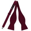 Adam Young Men's Wine Red Self Tie Bow Tie Formal Satin Classy Bowtie for Tuxedo Faux Silk (Classic, Maroon Red)