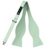 Adam Young Men's Green Fern Self Tie Bow Tie with Pocket Square Formal Satin Classy Bowtie for Tuxedo Faux Silk (Classic, Deep Sage) view 3