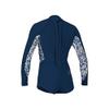 Girl's Bahia 2/1mm Back Zip Long Sleeve Surf Suit, FRNavy/CrisFlor/CrisFlo, 8 view 2
