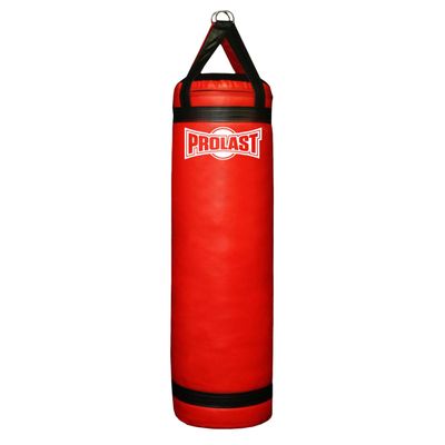 PROLAST 4 ft 80lb Heavy Boxing Punching Bag, Muay Thai, MMA, Strength Training Equipment, Hanging, Unfilled, New Edition, Red