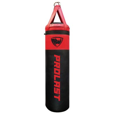 PROLAST 4 ft 80lb Heavy Boxing Punching Bag, Muay Thai, MMA, Strength Training Equipment, Hanging, Filled, New Edition, Red