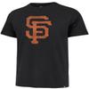 '47 MLB Men's Distressed Imprint Match Team Color Primary Logo Word Mark T-Shirt (San Francisco Giants Black, Medium) view 1