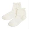 STEMS Women's Pointelle Crew Socks, White, One Size view 1
