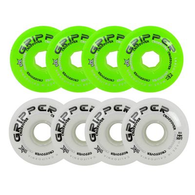 Labeda Roller Hockey Wheels Gripper Green/White 74A 76A 76mm 80mm Hilo